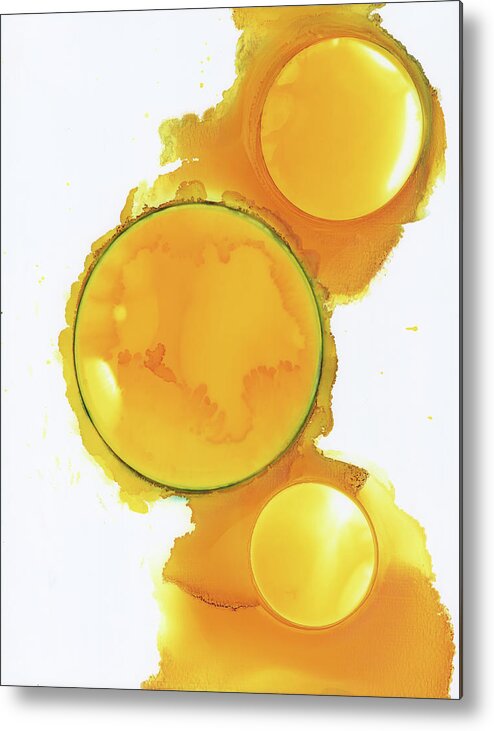 Bright Metal Print featuring the painting Sunny Side Up by Christy Sawyer