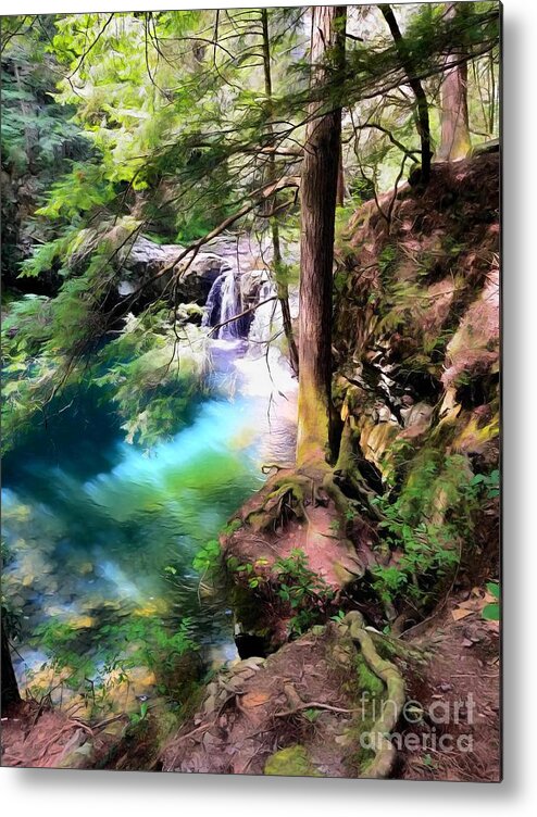 Waterfall Metal Print featuring the photograph Sycamore Falls by Rachel Hannah