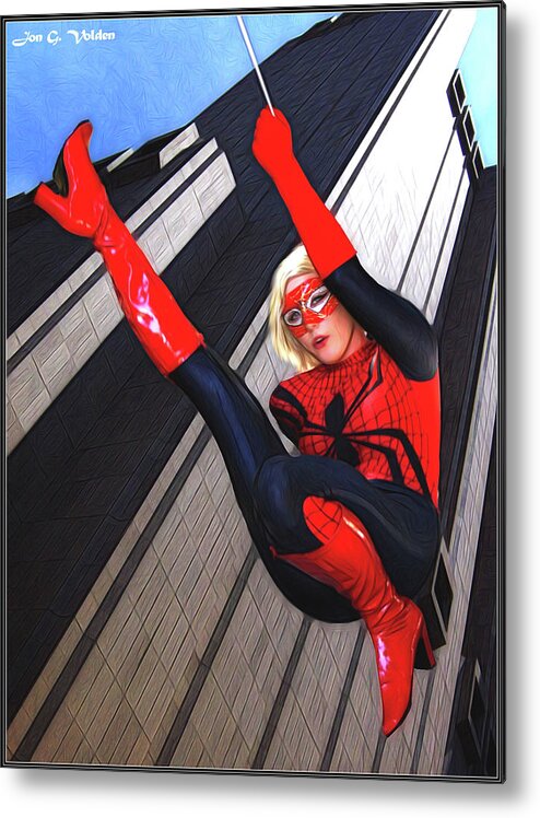 Spider Metal Print featuring the photograph Take A Look Overhead by Jon Volden