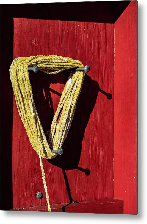 Vibrant Red Yellow Colors Metal Print featuring the photograph Textured Vivid Geometry by Dennis Dame