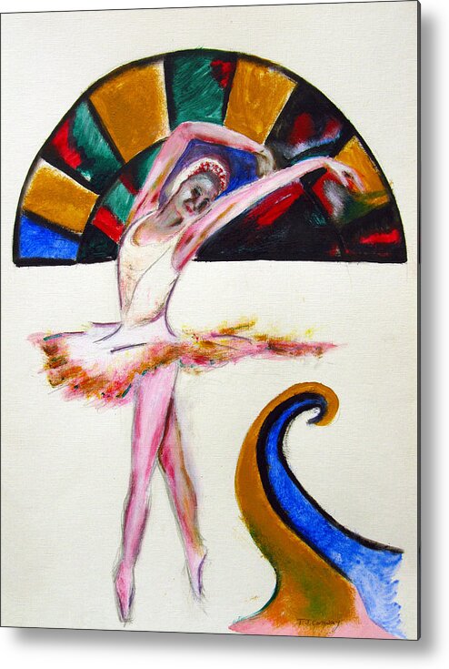 Female Metal Print featuring the painting The Ballerina by Tom Conway