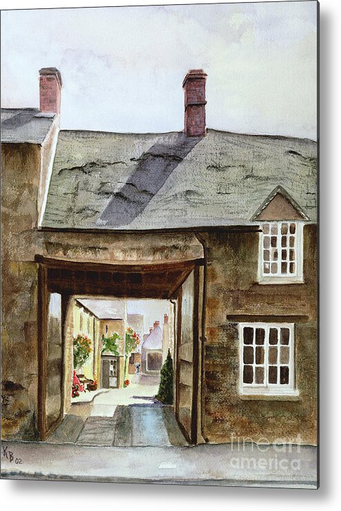 England Metal Print featuring the painting The Carriage House by Karen Fleschler