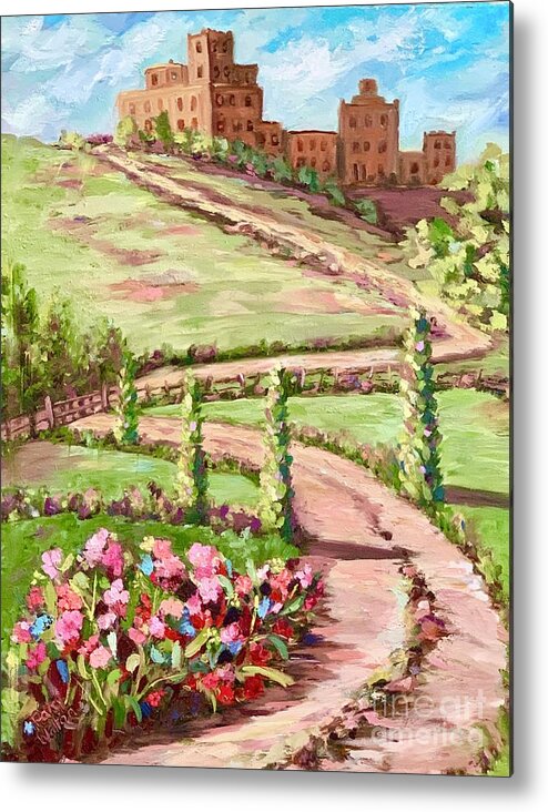 Castle Metal Print featuring the painting The Castle at Ansouis by Patsy Walton