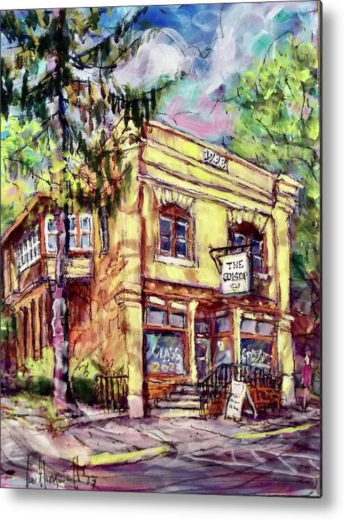 Painting Metal Print featuring the painting The Gem Shop by Les Leffingwell