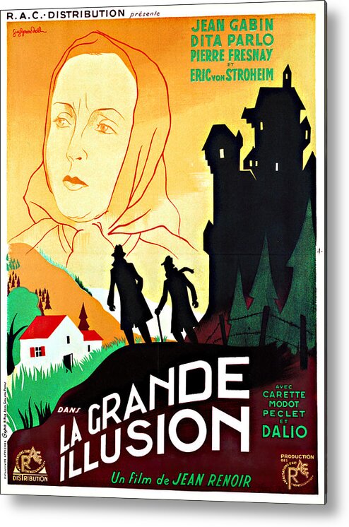 Noel Metal Print featuring the mixed media ''The Grand Illusion'', 1937 - art by Guy Gerard Noel by Movie World Posters