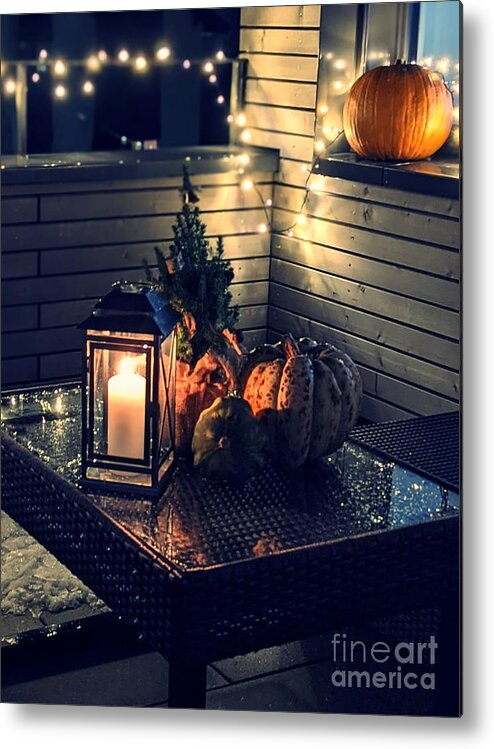 Outside Metal Print featuring the photograph The Lantern by Claudia Zahnd-Prezioso