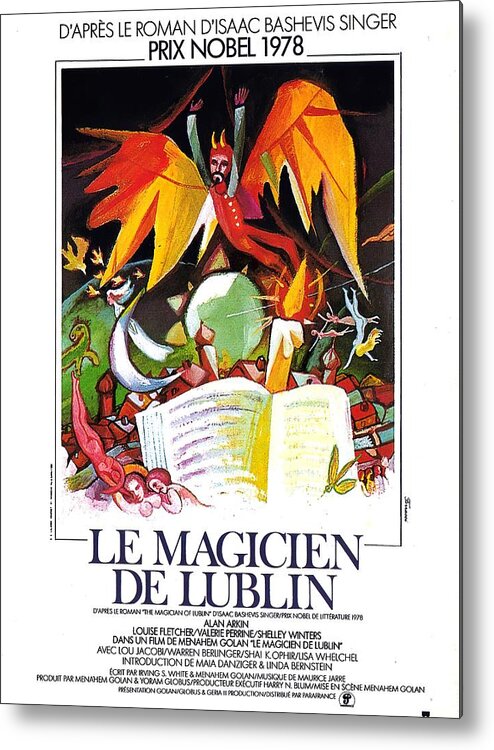 Synopsis Metal Print featuring the mixed media ''The Magician of Lublin'', 1979 by Movie World Posters