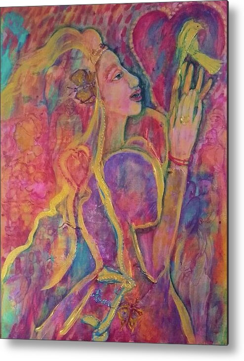Peace Metal Print featuring the painting The Power of a Peaceful Heart by Feather Redfox