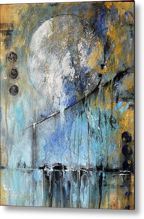Acrylic Painting Metal Print featuring the painting The Weight of the World by Teresa Fry