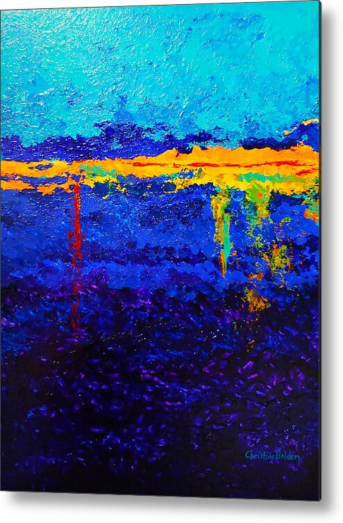 Abstract Metal Print featuring the painting Thermocline by Christine Bolden