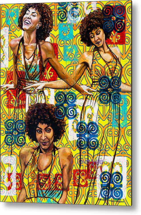  Metal Print featuring the painting Three Phases Of She by Clayton Singleton