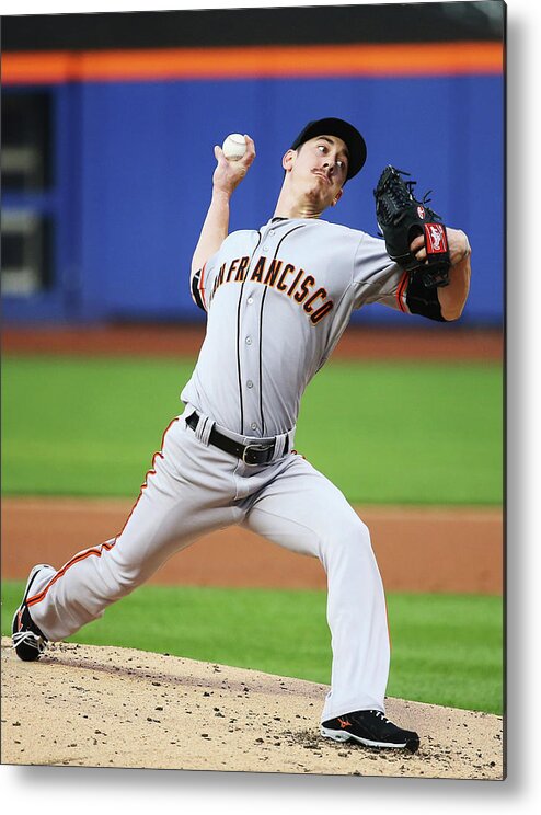 American League Baseball Metal Print featuring the photograph Tim Lincecum by Al Bello