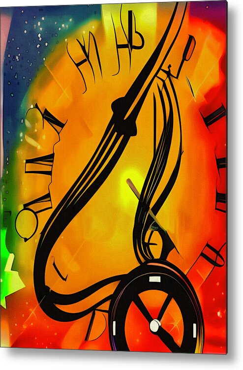  Metal Print featuring the digital art Time and Space by Michelle Hoffmann