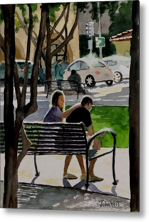 Palo Alto Metal Print featuring the painting Touching Moment by John West