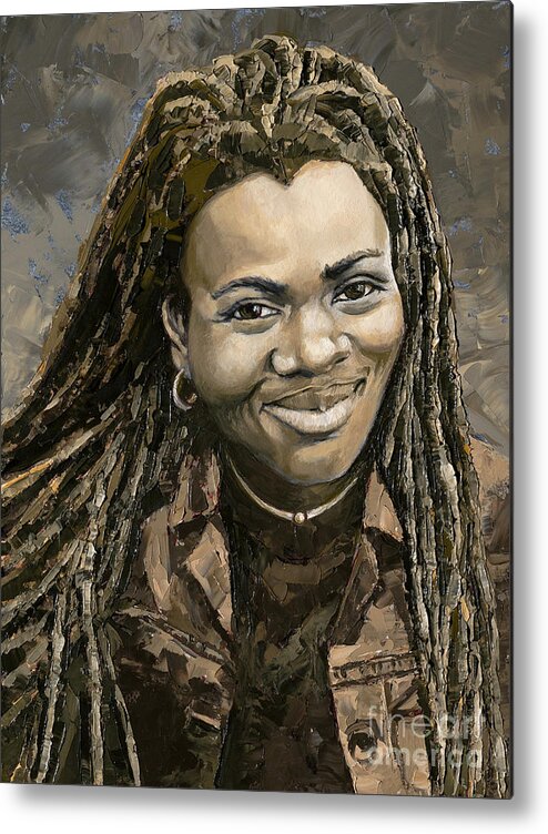 Tracy Chapman Metal Print featuring the painting Tracy Chapman, 2020 by PJ Kirk