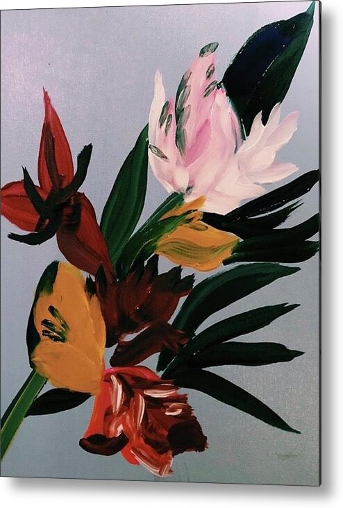  Metal Print featuring the painting Tropical Bouquet by Meredith Palmer
