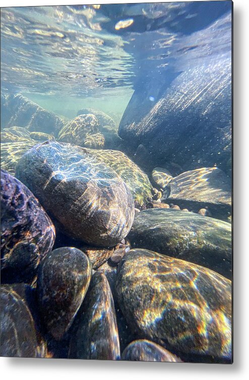 Underwater Metal Print featuring the photograph Underwater Scene - Upper Delaware River 2 by Amelia Pearn