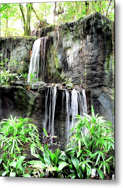 Waterfall Metal Print featuring the photograph Unusual Waterfall by Rosalie Scanlon