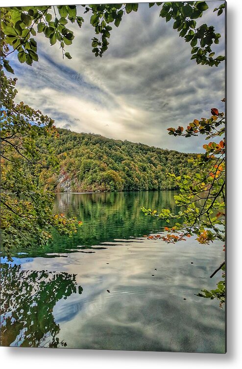 Plitvice Lakes Metal Print featuring the photograph Where Sky Meets The Water by Yvonne Jasinski