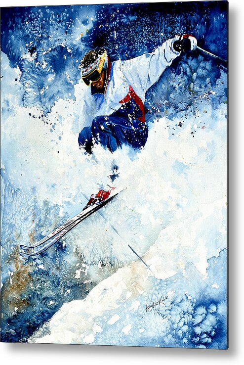 Sports Art Metal Print featuring the painting White Magic by Hanne Lore Koehler