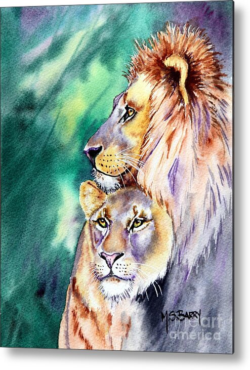 Wildlife Metal Print featuring the painting Wilderness Love by Maria Barry