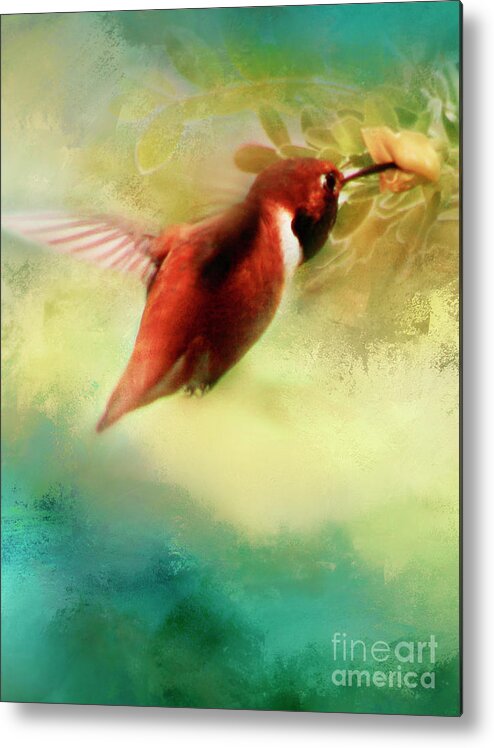 Hummingbird Metal Print featuring the photograph Within An Instant by Janie Johnson