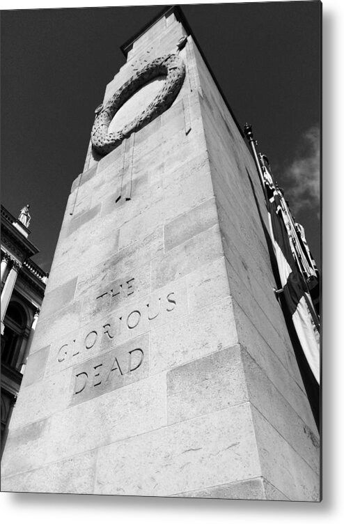 The Cenotaph Metal Print featuring the photograph World War 1 Centenary by Peter Scholey