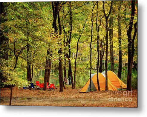 Landscape Metal Print featuring the photograph Beaver's Bend Camping by Tamyra Ayles