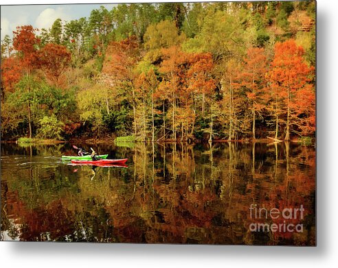 Landscape Metal Print featuring the photograph Beaver's Bend Canoeing by Tamyra Ayles