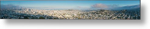 Scenics Metal Print featuring the photograph San Francisco Cityscape Super Panorama by Fotovoyager