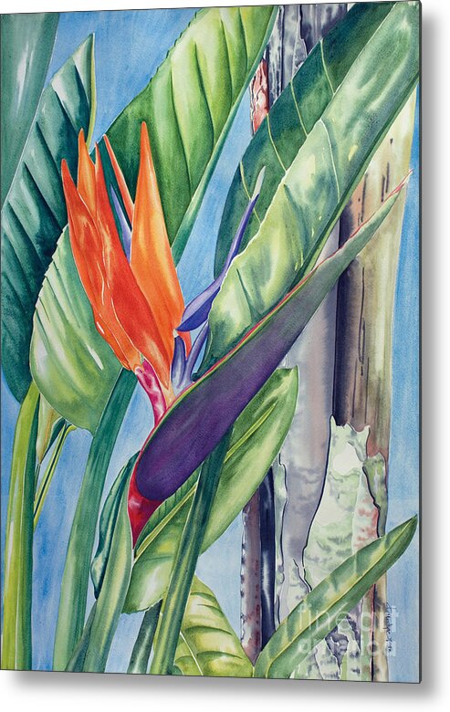 Bird Of Paradise Metal Print featuring the painting Beauty and the Beast by Kandyce Waltensperger