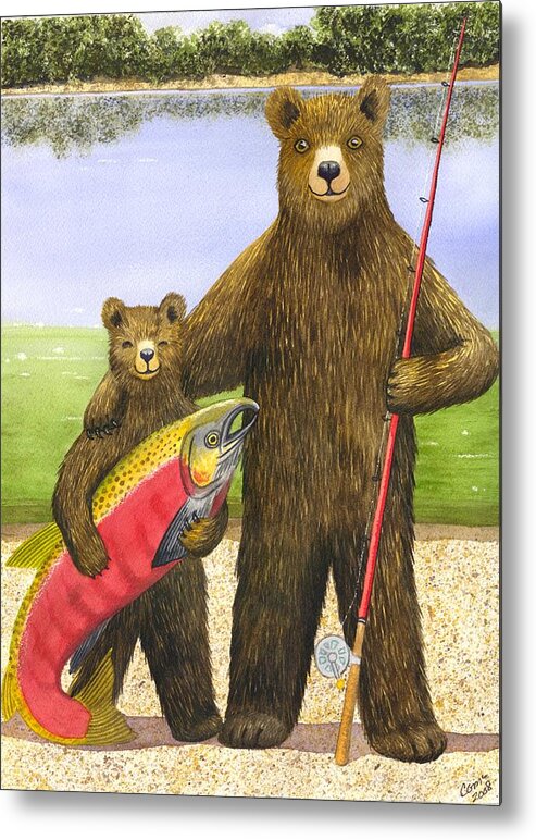 Bears Metal Print featuring the painting Big Fish #1 by Catherine G McElroy