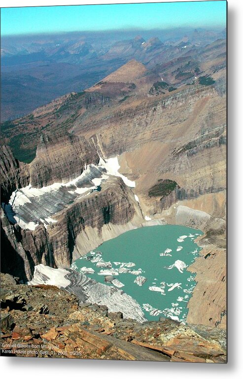 Grinnell Glacier Metal Print featuring the photograph Grinnell Glacier #1 by Us Geological Survey/science Photo Library