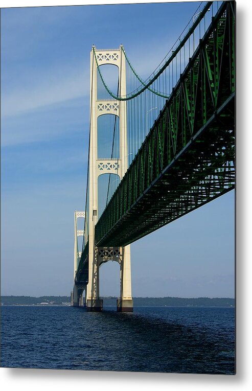 Mackinac Bridge Metal Print featuring the photograph Mackinac Bridge Towers by Keith Stokes