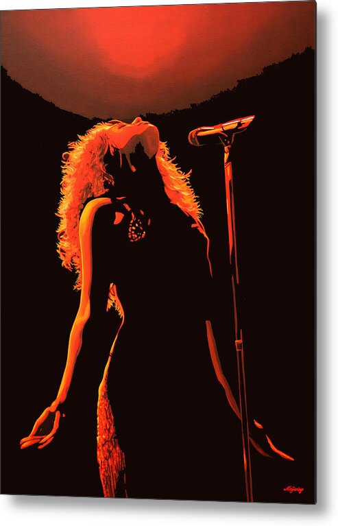 Shakira Metal Print featuring the painting Shakira by Paul Meijering