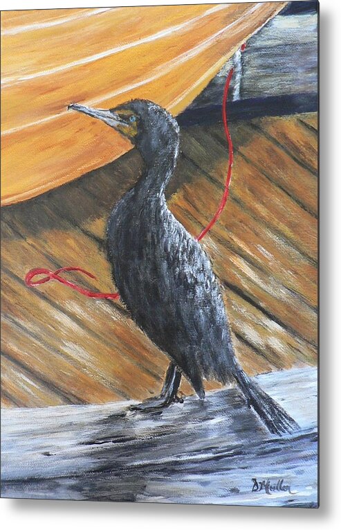 Bird Metal Print featuring the painting The Shag #2 by Donna Muller