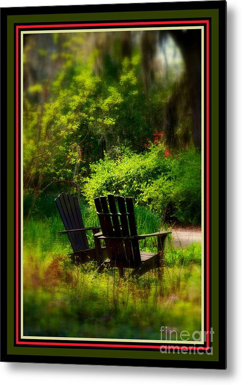 Chairs Metal Print featuring the photograph Time for Coffee #1 by Susanne Van Hulst