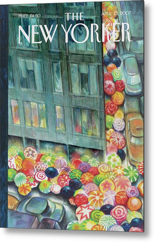 City Metal Print featuring the painting First Bloom by Carter Goodrich