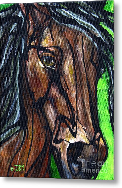 Horse Metal Print featuring the painting #11 June 2nd #11 by Jonelle T McCoy