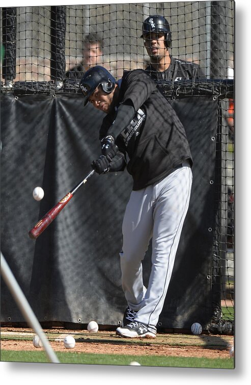 American League Baseball Metal Print featuring the photograph Chicago White Sox Workout #2 by Ron Vesely