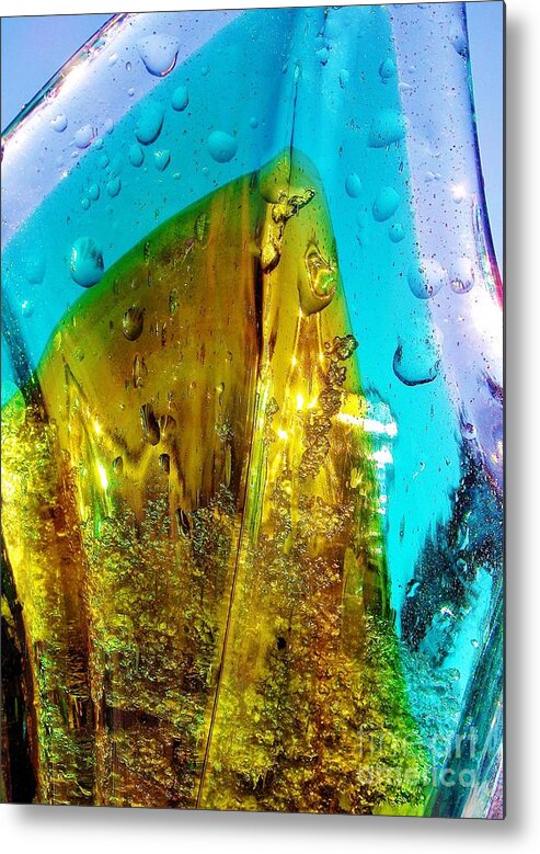 Still Life Metal Print featuring the photograph Glass Color and Light by Kathi Mirto