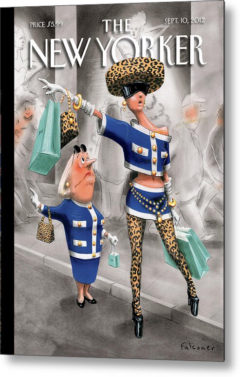 Fashion Metal Print featuring the painting Stiff Competition by Ian Falconer