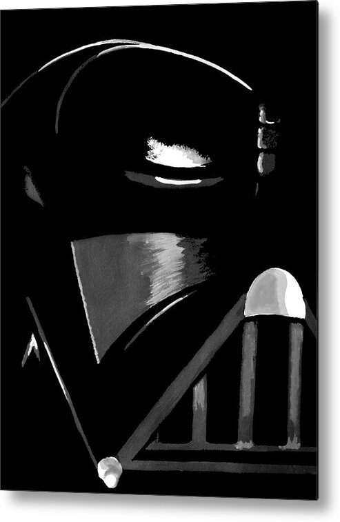 Star Wars Metal Print featuring the painting Vader #2 by Dale Loos Jr