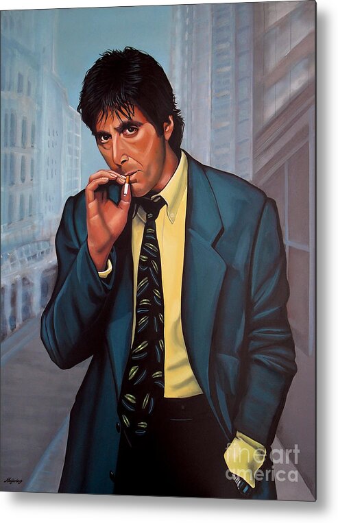 Al Pacino Metal Print featuring the painting Al Pacino 2 by Paul Meijering