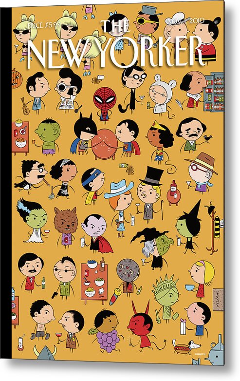 Halloween Metal Print featuring the painting Dressed Down by Ivan Brunetti