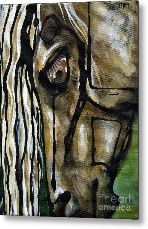 Horse Metal Print featuring the painting #4 May 26th #4 by Jonelle T McCoy