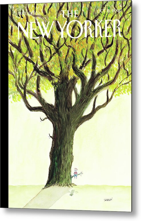 Tree Metal Print featuring the painting Higher Still by Jean-Jacques Sempe
