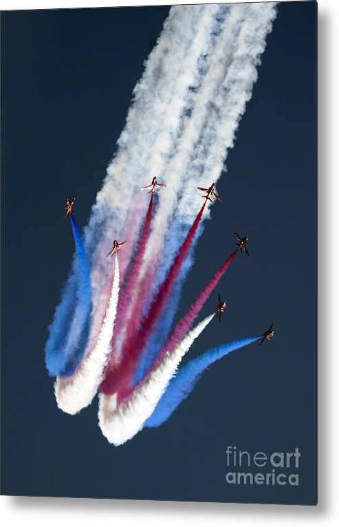 Red Arrows Metal Print featuring the photograph Red Arrows #50 by Ang El