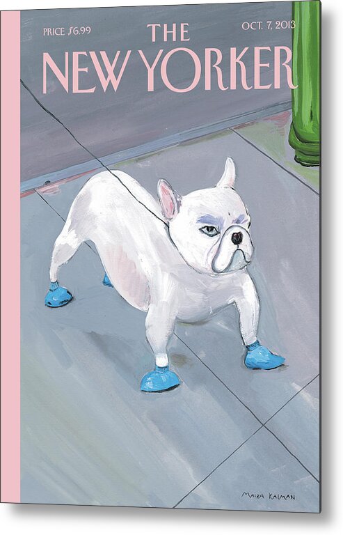 Dog Metal Print featuring the painting Blue Dog by Maira Kalman