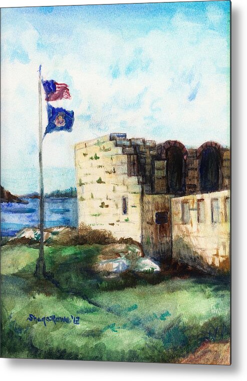 Fort Metal Print featuring the painting A Fort in Maine by Shana Rowe Jackson